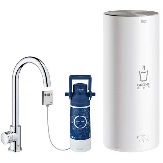 Grohe Red Mono Robinet de bucatarie cu pipa tip C si boiler, marime L, crom