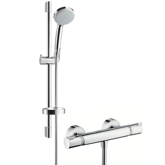 Hansgrohe Croma 100 Vario/Ecostat Comfort Combi Baterie dus cu bara 65 cm