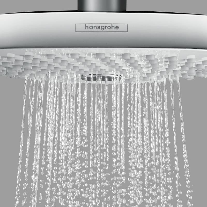 Palarie dus fix Hansgrohe Croma Select E 180, cu 2 jeturi, alb/crom