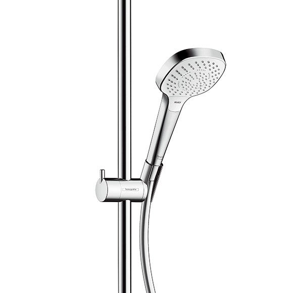Coloana dus cu baterie fara termostat Hansgrohe Croma Select E 180 2jet, alb/crom