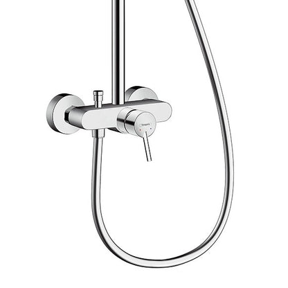 Coloana dus cu baterie fara termostat Hansgrohe Croma Select E 180 2jet, alb/crom