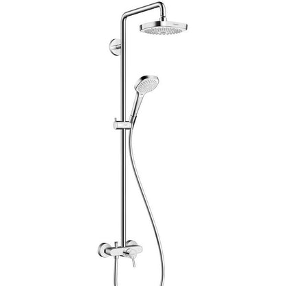 Coloana dus cu baterie fara termostat Hansgrohe Croma Select E 180 2jet, alb/crom