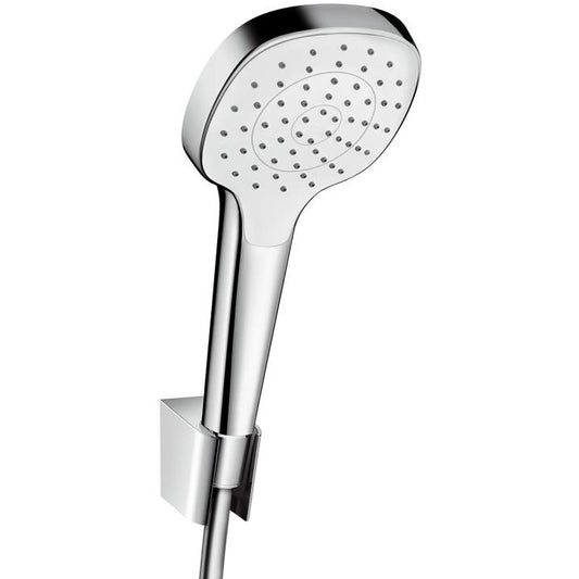Hansgrohe Croma Select E 1jet Porter Set dus cu suport, furtun 125 cm, alb/crom