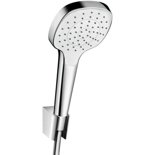Hansgrohe Croma Select E 1jet Porter Set dus cu suport, furtun 160 cm, alb/crom