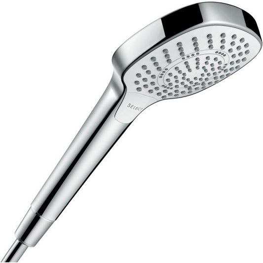 Para dus Hansgrohe Croma Select E Multi EcoSmart, alb/crom