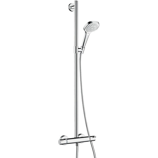 Hansgrohe Croma Select E Multi Baterie dus cu termostat, alb/crom