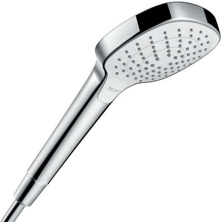 Para dus Hansgrohe Croma Select E Vario EcoSmart, alb/crom