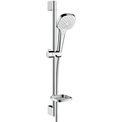Hansgrohe Croma Select E Vario Set dus cu bara 65 cm si savoniera, alb/crom