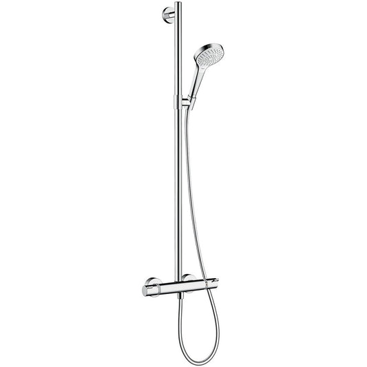 Hansgrohe Croma Select S Multi Baterie dus cu termostat, alb/crom