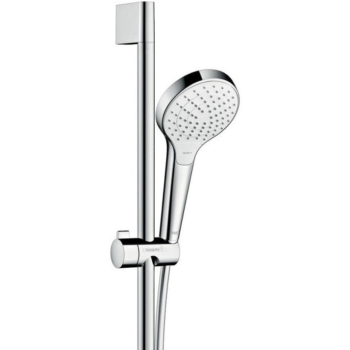 Hansgrohe Croma Select S Vario Baterie dus cu bara 90 cm cu termostat, alb/crom