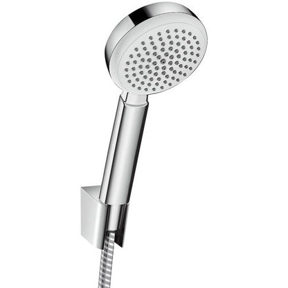 Hansgrohe Crometta 100 1jet Porter Set dus cu suport, furtun 160 cm, alb/crom