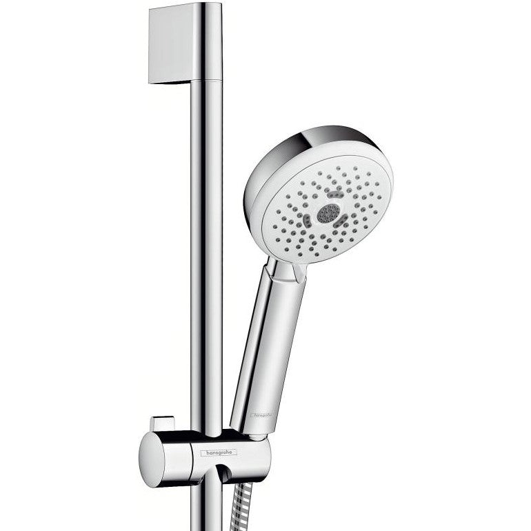 Hansgrohe Crometta 100 Multi Set dus cu bara 90 cm, alb/crom