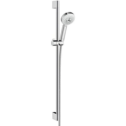 Hansgrohe Crometta 100 Multi Set dus cu bara 90 cm, alb/crom