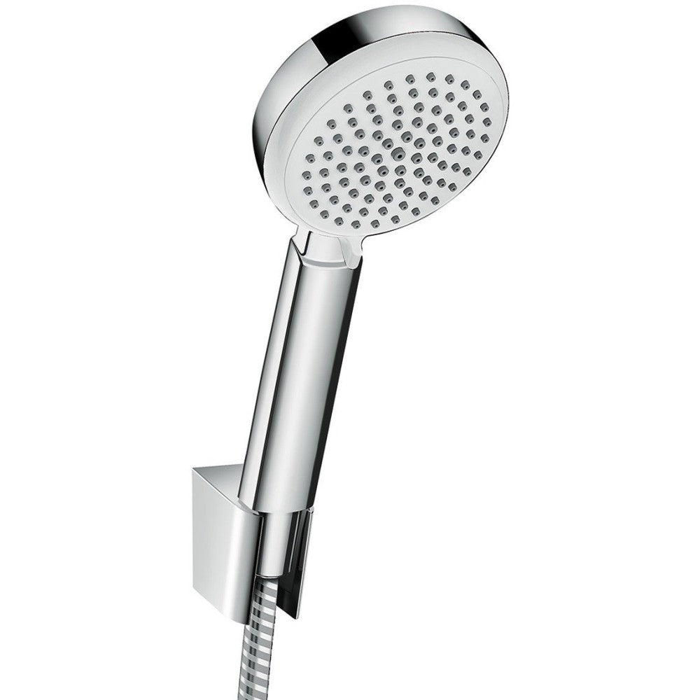 Hansgrohe Crometta 100 Vario Porter Set dus cu suport, furtun 125 cm, alb/crom