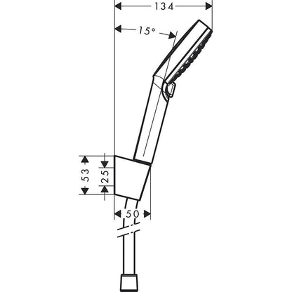 Set promo Sistem dus incastrat fara termostat Hansgrohe Metropol Crometta