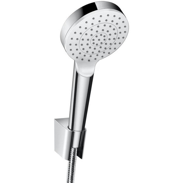 Hansgrohe Crometta 1jet Porter Set dus cu suport, furtun 160 cm, alb/crom