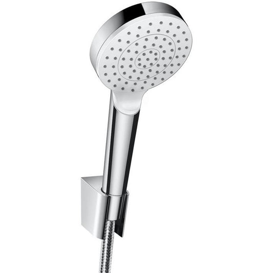 Hansgrohe Crometta 1jet Porter Set dus cu suport, furtun 160 cm, alb/crom