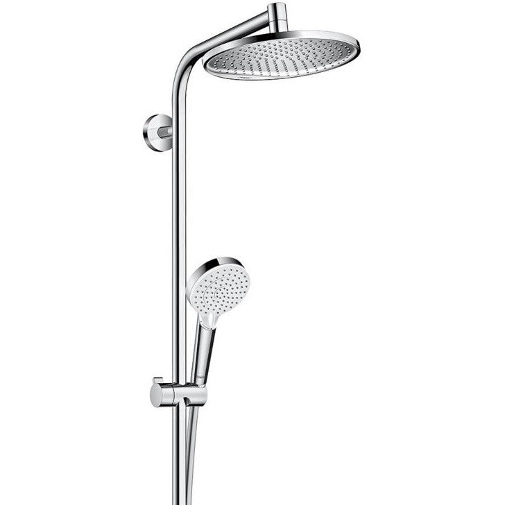 Coloana dus cu baterie si termostat Hansgrohe Crometta S 240 1jet, cu pipa cada