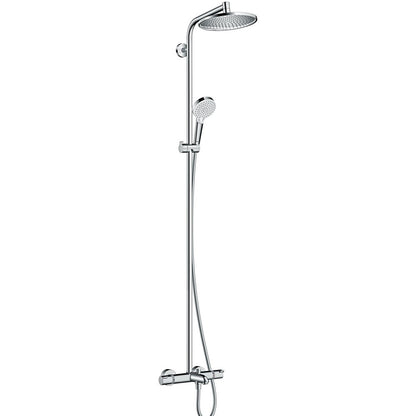 Coloana dus cu baterie si termostat Hansgrohe Crometta S 240 1jet, cu pipa cada