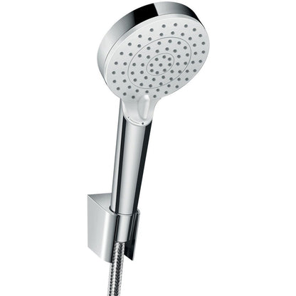 Hansgrohe Crometta Vario Porter Set dus cu suport, furtun 125 cm, alb/crom