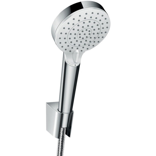 Hansgrohe Crometta Vario Porter Set dus cu suport, furtun 125 cm, alb/crom