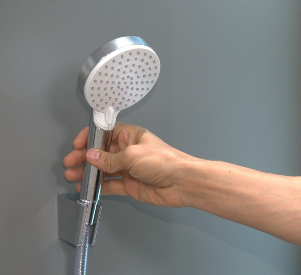 Hansgrohe Crometta Vario Porter Set dus cu suport, furtun 160 cm, alb/crom