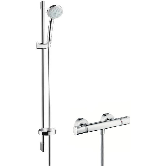 Hansgrohe Croma 100 Vario/Ecostat Comfort Combi Baterie dus cu bara 90 cm