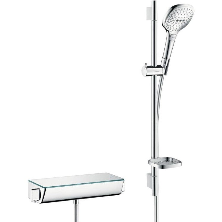 Hansgrohe Ecostat Select/Raindance Select E 120 3jet Baterie dus cu bara 65 cm cu termostat, alb/crom
