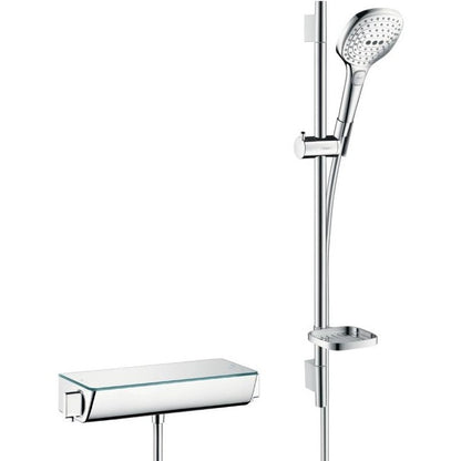 Hansgrohe Ecostat Select/Raindance Select E 120 3jet Baterie dus cu bara 65 cm cu termostat, alb/crom