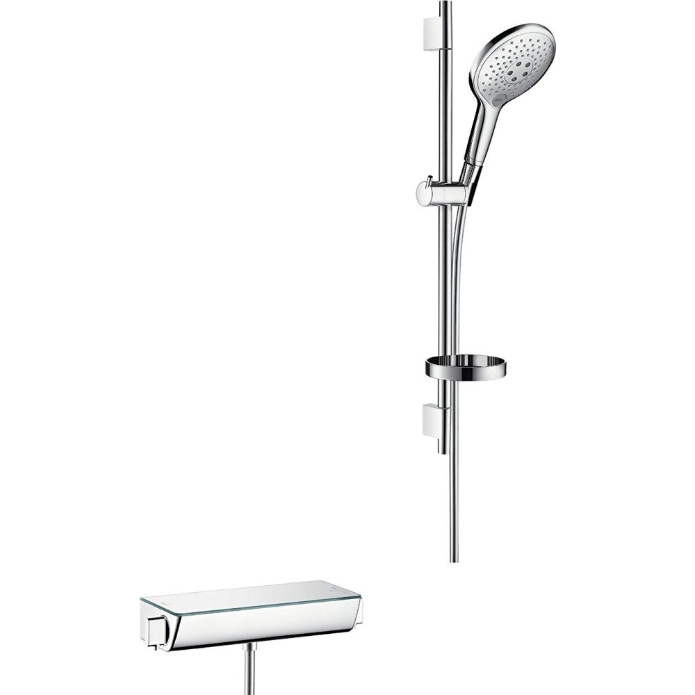 Hansgrohe Ecostat Select/Raindance Select S 150 3jet Baterie dus cu bara 65 cm cu termostat, alb/crom