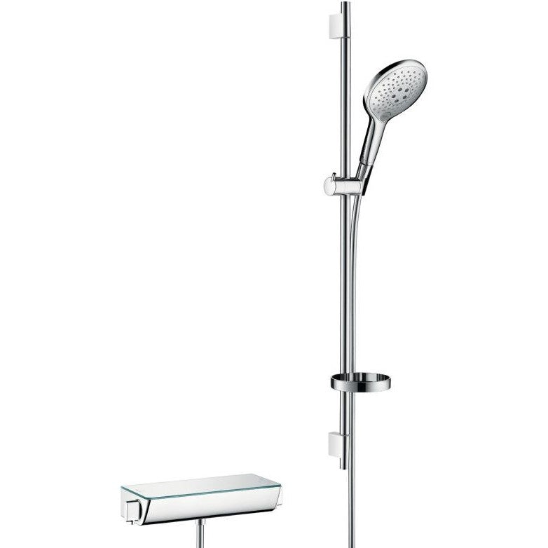 Hansgrohe Ecostat Select/Raindance Select S 150 3jet Baterie dus cu bara 90 cm cu termostat, alb/crom