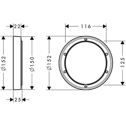 Hansgrohe Element extensie Ø150 mm