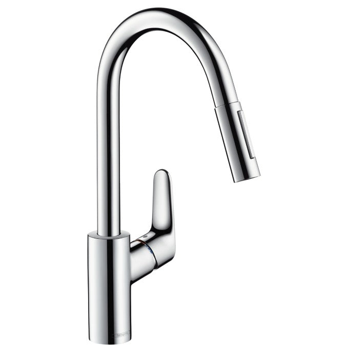 Hansgrohe Focus 240 Baterie chiuveta bucatarie cu dus extractibil, crom