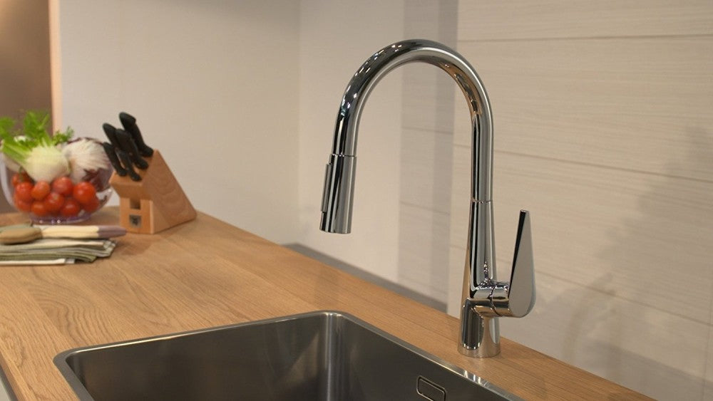 Hansgrohe Talis S 200 Baterie chiuveta bucatarie monocomanda cu dus extractibil, crom