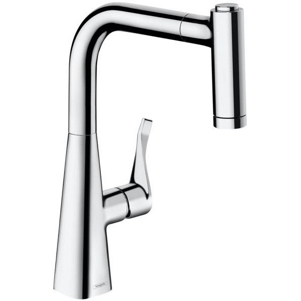 Hansgrohe Metris 220 Baterie chiuveta bucatarie monocomanda cu dus extractibil, crom