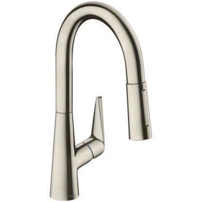 Hansgrohe Talis S 160 Baterie chiuveta bucatarie monocomanda cu dus extractibil, aspect inox