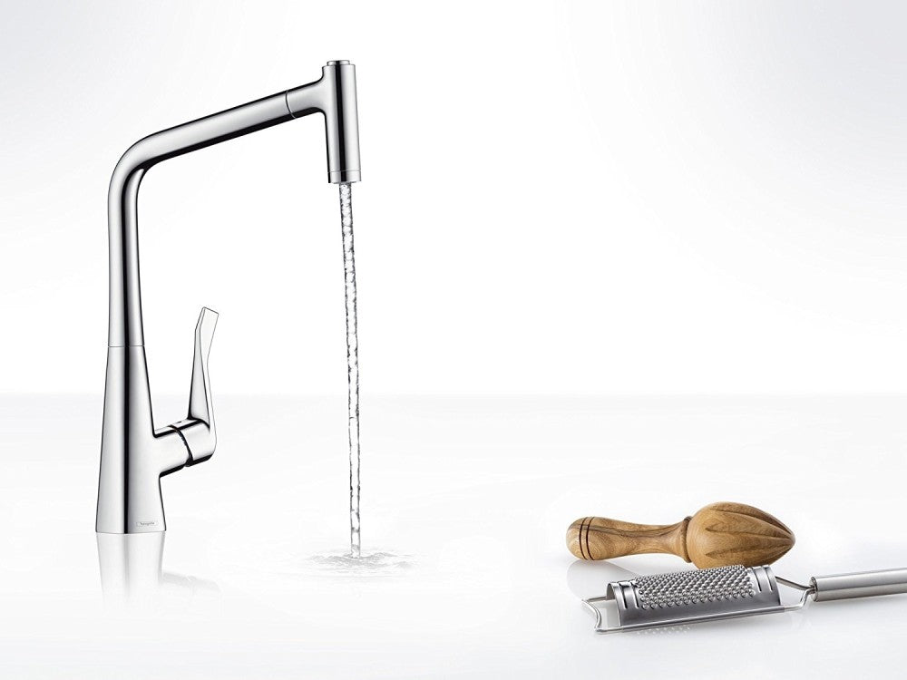 Hansgrohe Metris 320 Baterie chiuveta bucatarie monocomanda cu dus extractibil, crom