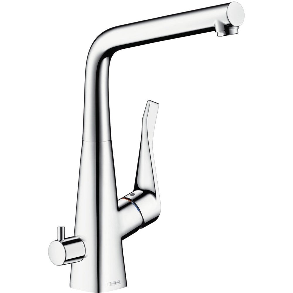 Hansgrohe Metris Baterie chiuveta bucatarie monocomanda cu supapa de inchidere, crom