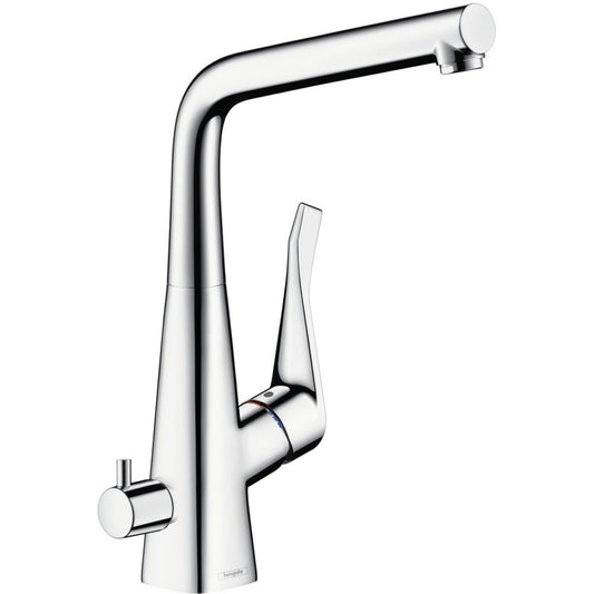 Hansgrohe Metris Baterie chiuveta bucatarie monocomanda cu supapa de inchidere, crom