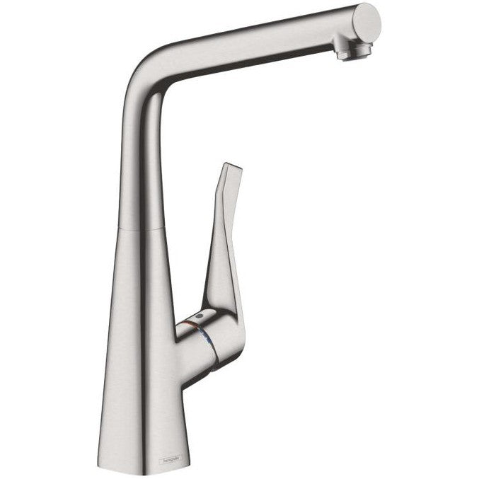 Hansgrohe Metris 320 Baterie chiuveta bucatarie monocomanda, aspect inox