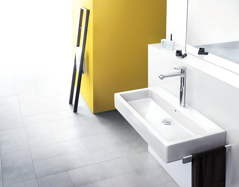 Baterie lavoar pe blat Hansgrohe Metris, H32 cm, fara ventil