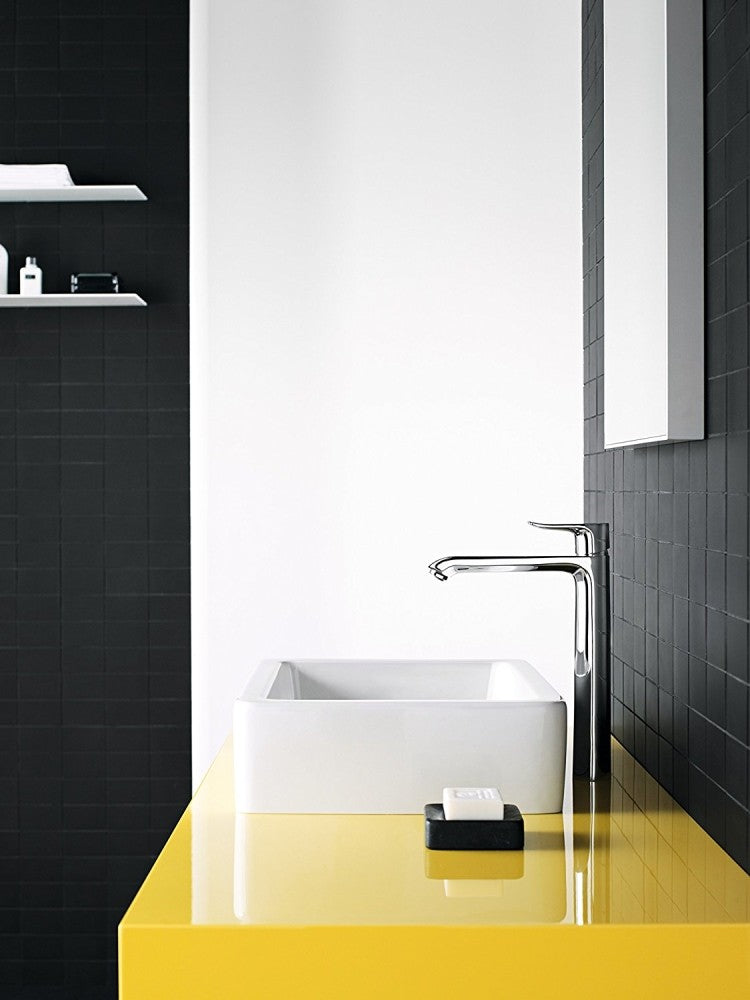 Baterie lavoar pe blat Hansgrohe Metris, H32 cm, fara ventil