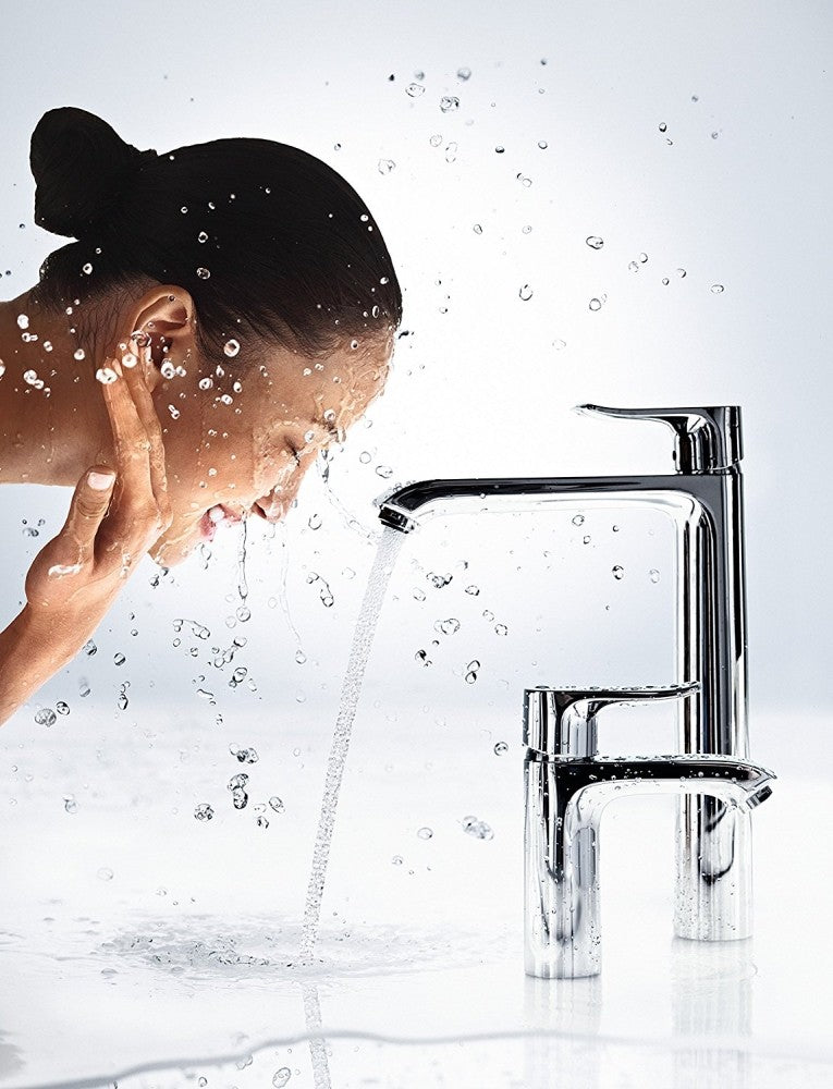 Baterie lavoar pe blat Hansgrohe Metris, H32 cm, fara ventil