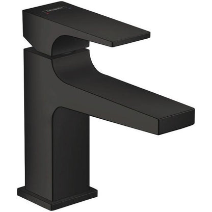 Baterie chiuveta baie neagra mat Hansgrohe Metropol 100, cu ventil click-clack