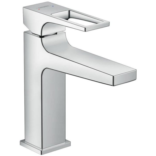 Baterie lavoar Hansgrohe Metropol 110, cu ventil click-clack si maner decupat