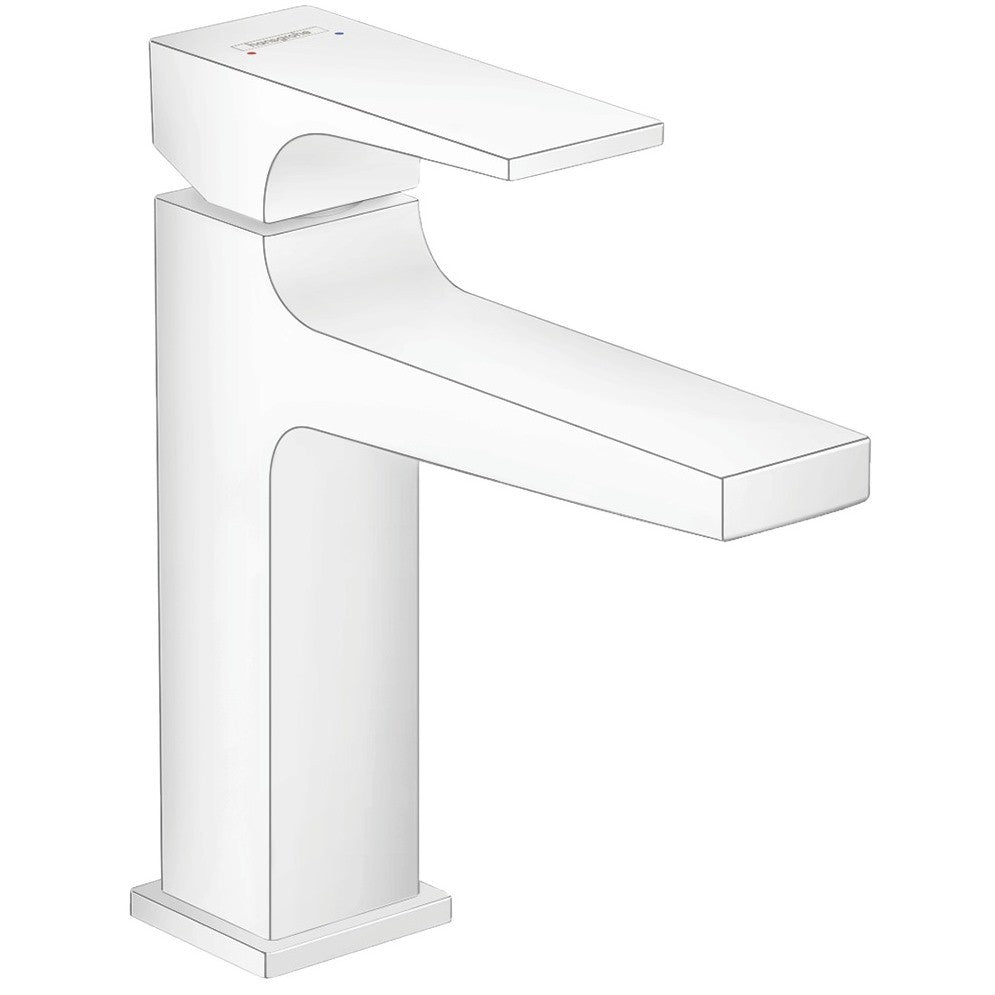 Baterie lavoar alba mat Hansgrohe Metropol 110