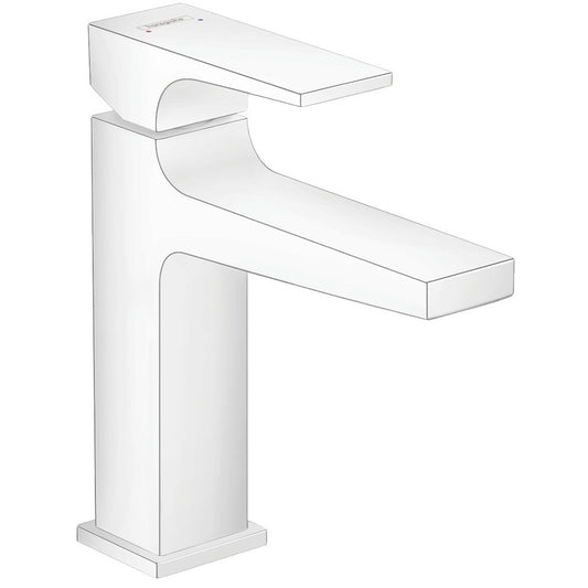 Baterie lavoar alba mat Hansgrohe Metropol 110