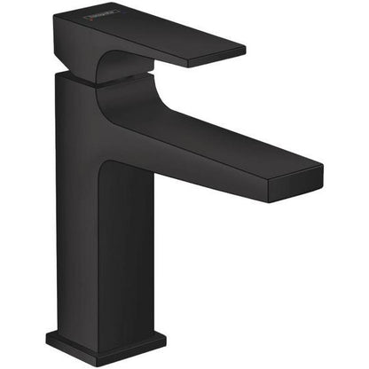 Baterie lavoar neagra mat Hansgrohe Metropol 110, cu ventil click-clack