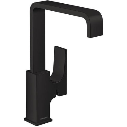 Baterie lavoar neagra mat Hansgrohe Metropol 230, cu ventil click-clack