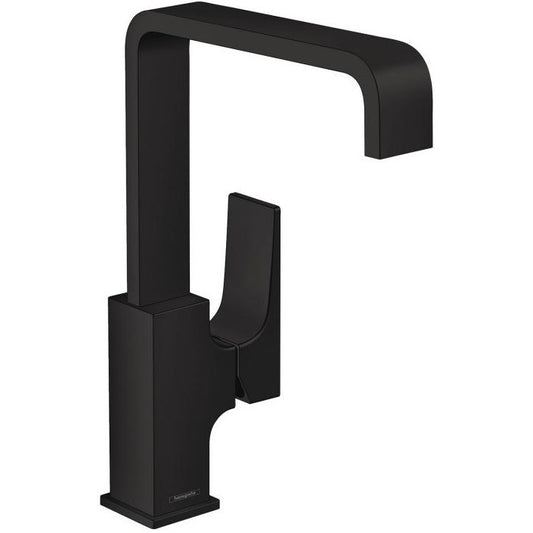 Baterie lavoar neagra mat Hansgrohe Metropol 230, cu ventil click-clack